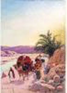 " Caravane Au Bord De L'oued ". " Caravane Au Bord De L'oued ".