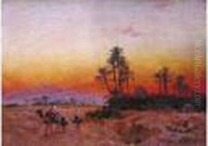 Le Coucher De Soleil. by Emile Boivin
