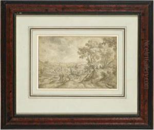 Panoramic Landscape With Abraham And The Three Angels Panoramic Landscape With Abraham And The Three Angels