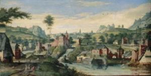 An Extensive Landscape With Abraham And The Three Angels