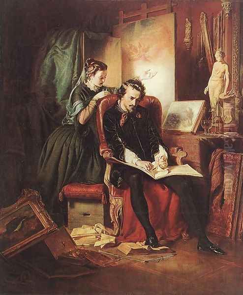 Az elegedetlen festo (Krizis egy festo eleteben), 1852 - view 1