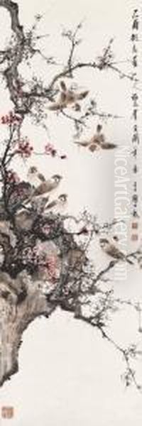 Birds And Plum Blossom - view 1
