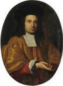 Ritratto Di Gentiluomo Con Cappello Nero E Abito Giallo by Sebastiano Bombelli