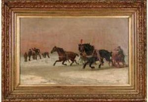 "le Passage Du Traineau". by Charles Bombled
