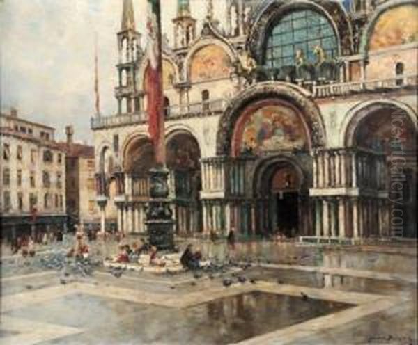 La Basilique Saint Marc A Venise. by Maurice Bompard