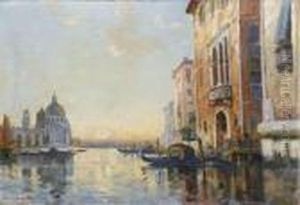 Le Grand Canal A Venise Au Coucher Du Soleil by Maurice Bompard