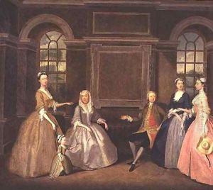 Portrait Of The Broke And The Bowes Families by Thomas Bardwell