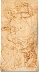 Venus And Cupid With Putti
