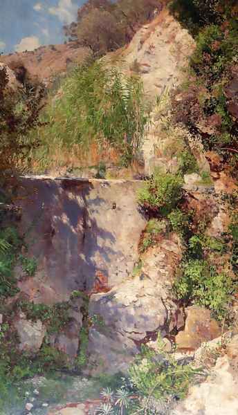 A Sunlit Gorge, Palestina - view 1