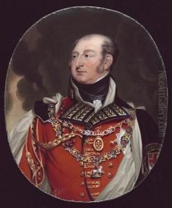 Frederick, Duke Of York And 
Albany (1763-1827), Wearing Field Marshal's Scarlet Uniform, White Silk 
Lined Black Velvet Mantle, Collar And Breast Star Of The Order Of The 
Garter And Collar Of The Order Of The Bath