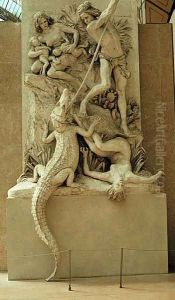 Nubian Alligator Hunters (or The Nubians) by Louis-Ernest Barrias