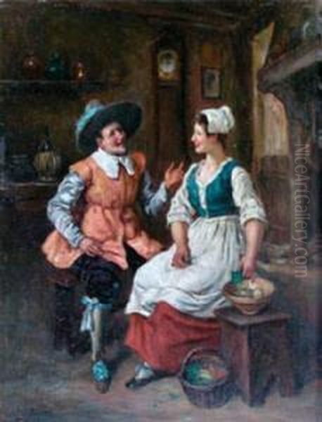 Conversation Galante Aupres De L'atre - view 1