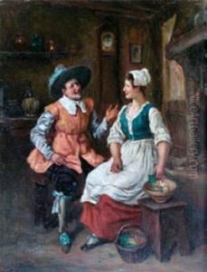 Conversation Galante Aupres De L'atre by Gaston Bonfils