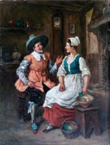 Conversation Galante Aupres De L'atre. by Gaston Bonfils