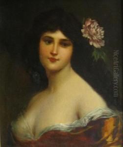 A Brown-haired Beauty by Gaston Bonfils
