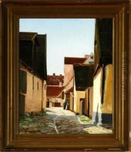 Street Scenery From Dragor Town, Denmark by Louise Bonfils
