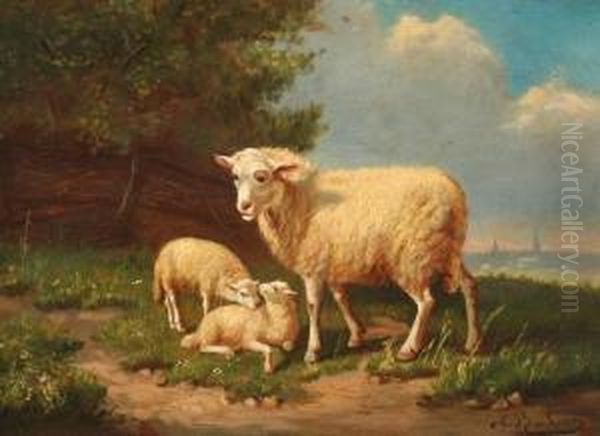 Landschaft Mit Schaf Und Zwei Lammern - view 1