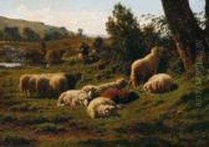 Jeunes Femmes Ettroupeaux by Auguste Bonheur