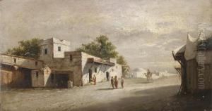 La Rue Animee by Ferdinand Bonheur