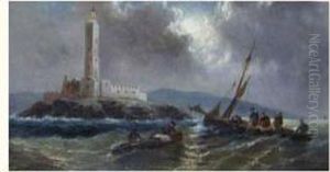 L'arrivee Du Poisson Pres D'un Port De Peche by Ferdinand Bonheur