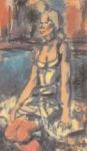 < Fille Au Salon >, 1915. by Leon Bonhomme
