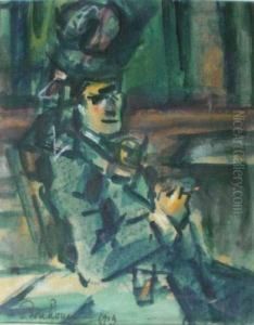 Femme Au Cafe by Leon Bonhomme