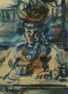 Femme Au Bar by Leon Bonhomme