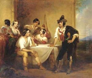 A glass of wine in the Roman campagna by Richard Buckner