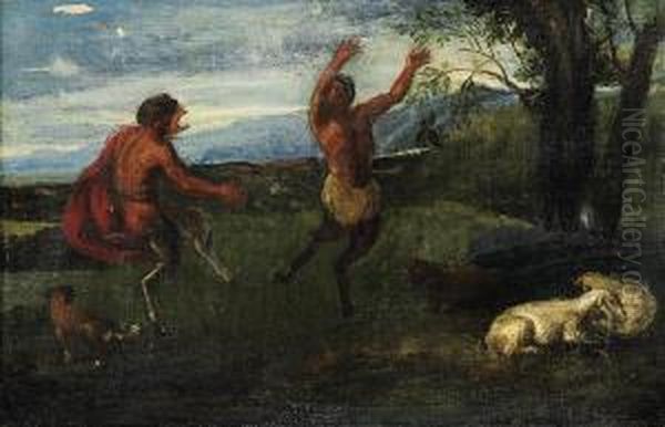 Satyrs Dancing In A Landscape - view 1
