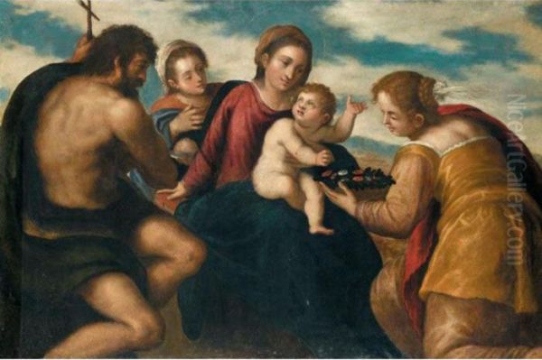 Madonna And Child With Saint
John The Baptist Saint Agatha And Saint
Catherine - view 1