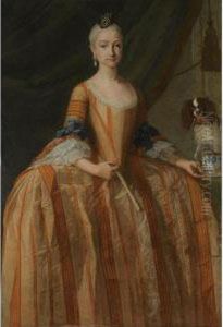 Portrait Of The Infanta Maria
Josefa De Borbon, Full Length, With A Cup Of Chocolate And A Dog by Giuseppe Bonito
