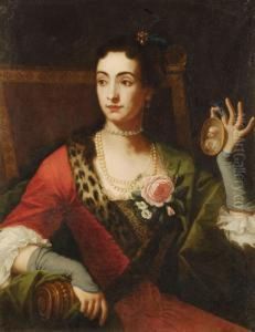 Ritratto Di Dama Con Miniatura