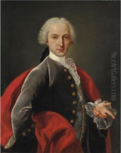 Ritratto Di Gentiluomo Con Giacca Grigia E Mantello Rosso Ritratto Di Gentiluomo Con Giacca Grigia E Mantello Rosso