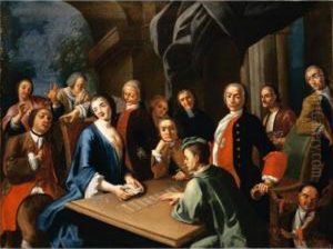 Partita A Carte Al Castello by Giuseppe Bonito