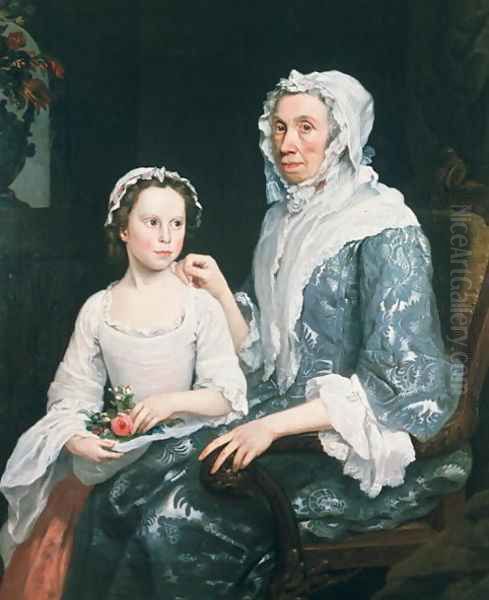 Portrait of an Elderly Lady and a Young Girl - view 1