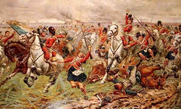 Waterloo- Gordons and Greys to the Front, 18th June, 1815 - view 1