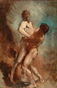 Etude Pour Jacob Se Battant Avec L'ange, Tableau Du Salon De 1876 Etude Pour Jacob Se Battant Avec L'ange, Tableau Du Salon De 1876