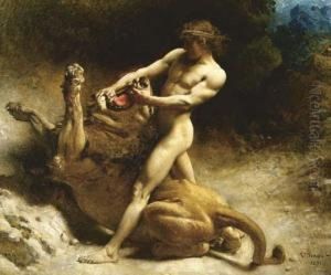 Samson's Youth by Bonnat Leon