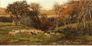 Paturage Pres Du Ruisseau by Henri-Arthur Bonnefoy