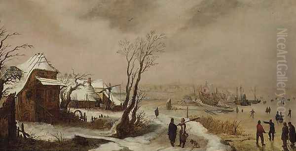Winter Landscape with a Farm - view 1