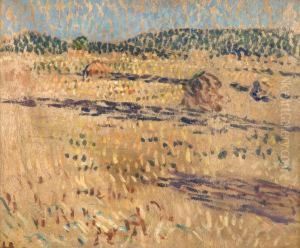 Champ De Ble by Ernest-Lucien Bonnotte