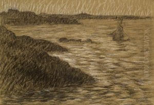 Rivage De L'ile D'ouessant by Ernest-Lucien Bonnotte