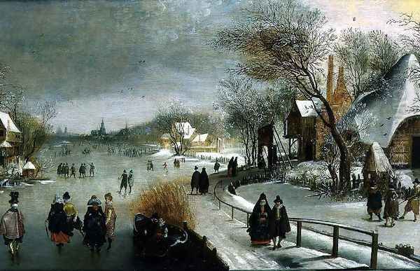 Winter Landscape with Skaters - view 1