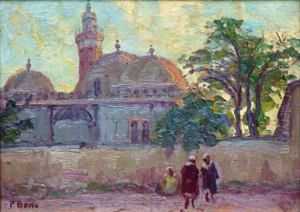 Orientaux A L'entree De La Mosquee by Primitif Bono