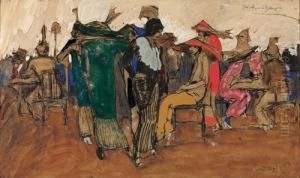 Al Pesage Di San Siro by Aroldo Bonzagni