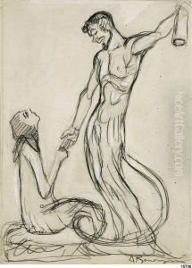 "satiro E Sirena" O "il Nettare" 1914 Circa