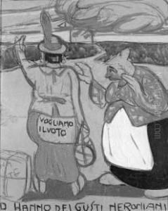 <vogliamo Il Voto> 1913 by Aroldo Bonzagni