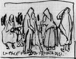 "la Pace E Stata Firmata Oggi" 1918 by Aroldo Bonzagni