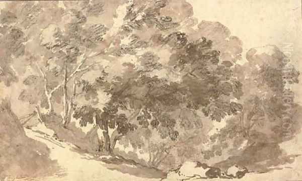 A wooded hillside - view 1
