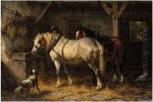 Horses In A Stable Horses In A Stable